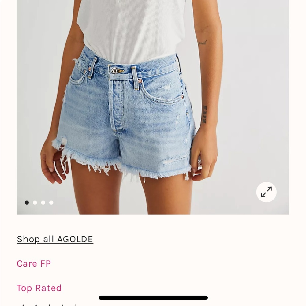 AGOLDE Parker jean shorts